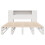 VidaXL vidaXL Bookcase Bed without Mattress Bed Base White 160x200 cm Solid Wood 5