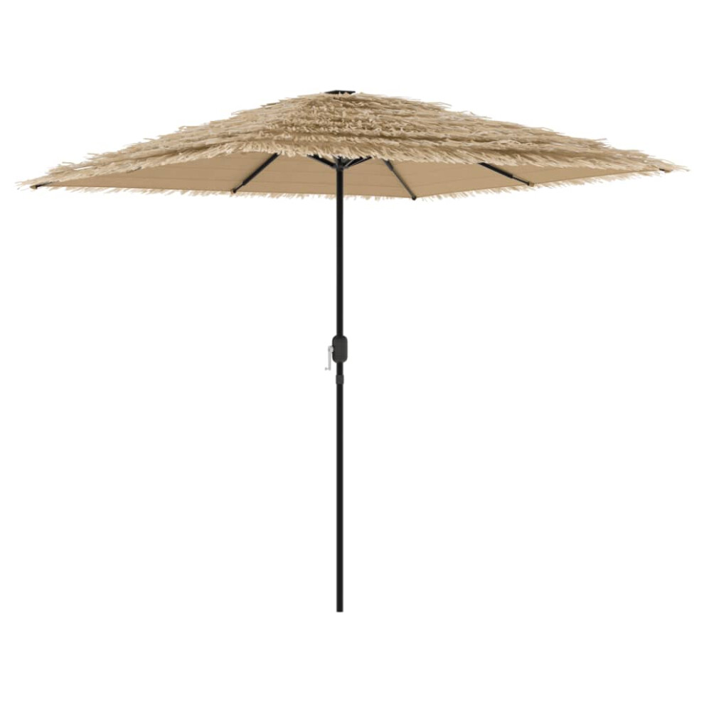 Vidaxl Garden Parasol With Steel Pole Outdoor Umbrella Patio Sun Parasol Brown