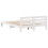 VidaXL vidaXL Bed Frame without Mattress White 135x190 cm Double Solid Wood Pine 6