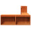 VidaXL vidaXL Bedside Cabinet with Desk Bed Side Table Wax Brown Solid Wood Pine 5