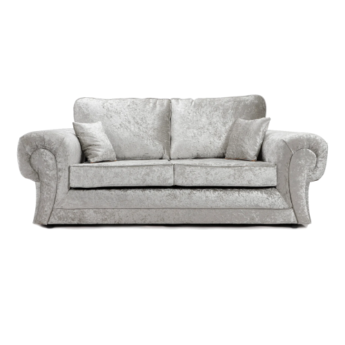 (Silver, 3 Seater) Chelsea Crushed Velvet Corner Sofa Range