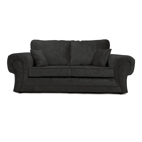 (Black, 3 Seater) Chelsea Crushed Velvet Corner Sofa Range