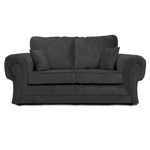 (Black, 2 Seater) Chelsea Crushed Velvet Corner Sofa Range