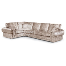 (Mink, 5 Seater Left Hand Facing Corner) Chelsea Crushed Velvet Corner Sofa Range