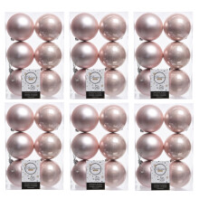72 Blush Pink Christmas Baubles Shatterproof Tree Decor 6cm Rose Gold