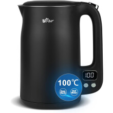 Electric Kettle 1.7L Temperature Control Kettle Digital Display with Keep Warm Function, 304 Stainless Steel Fast Boiling Black Kettle