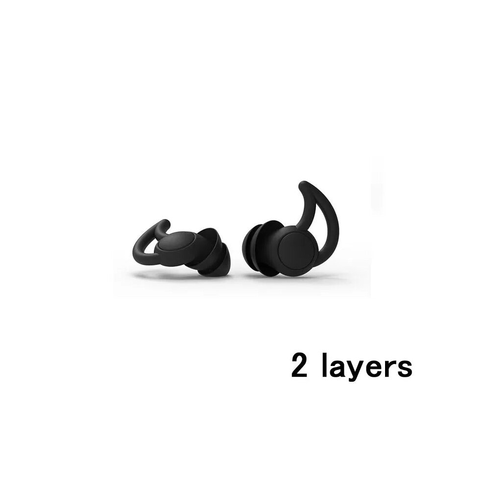 (2 Layers Black) Ear Plugs For Noise Reduction Earplugs 7307954765171