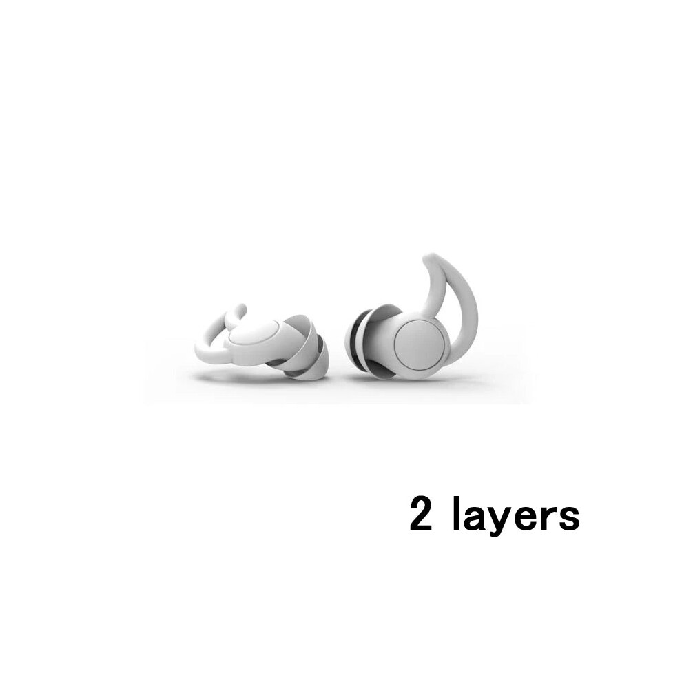 (2 Layers Gray) Ear Plugs For Noise Reduction Earplugs 732785428754