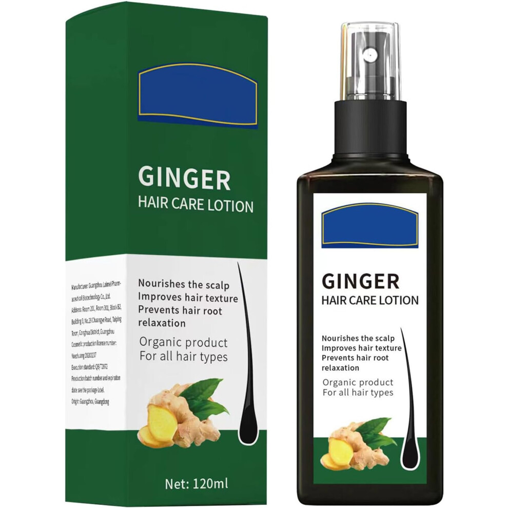 Hair Regrowth Spray, Hair Growth Serum, Ginger Hair Regrowth Treatment for Men&Women, Anti Hair Loss,Natural Ingredient