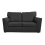 (Black, 2 Seater) Dalmore Faux Leather Corner Sofa Range 1
