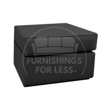 (Black, Footstool) Dalmore Faux Leather Corner Sofa Range