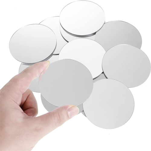 CNNOTEPAD 25Pcs Mini Adhesive Small Round Mirror for Crafts(4 Inch in Diameter) 1
