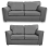(Grey, 3 + 2 Seater Sofa Suite) Dalmore Faux Leather Corner Sofa Range 1