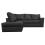 (Black, 4 Seater Left Hand Facing Corner) Dalmore Faux Leather Corner Sofa Range 1