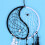CNNOTEPAD Yin Dream Catcher Circular with Feathers Beads, Black and White 3
