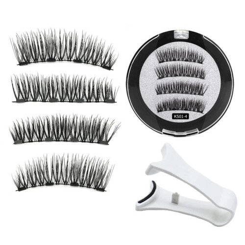 (KS01) CHN2-4+ Quantum Magnetic Eyelashes with Clip, White