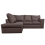 (Brown, 4 Seater Left Hand Facing Corner) Dalmore Faux Leather Corner Sofa Range 1
