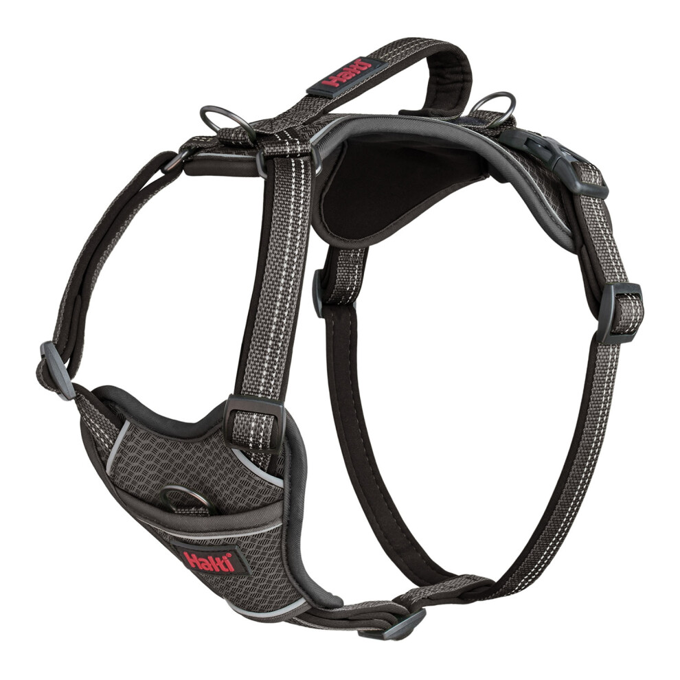 Halti Anatomy Harness Grey Neoprene Padded Adjustable Reflective XS