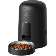 Automatic cat feeder, wireless cat feeder, battery powered, battery life up to 180 days, anti-misoperation control panel design
