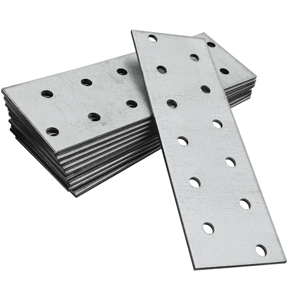 (Pack Of: 5, 60 X 160 X 2Mm) Diyuk Flat Bracket Connecting Joining Plate 2Mm Thick Galvanised Metal Steel Sheet Premium Flat Joining Bracket Plates 5061065496066
