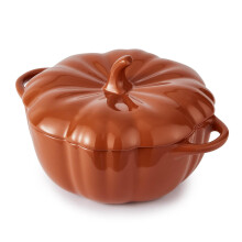 Wade Large Pumpkin Casserole Dish with Smooth Glaze Interior, Stoneware, 1.1L Capacity, 23cm, Orange WA975003ORA