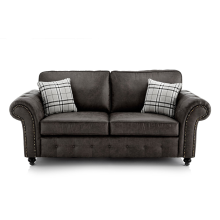 (Charcoal Grey, 3 Seater) Oakland Faux Leather Corner Sofa Range