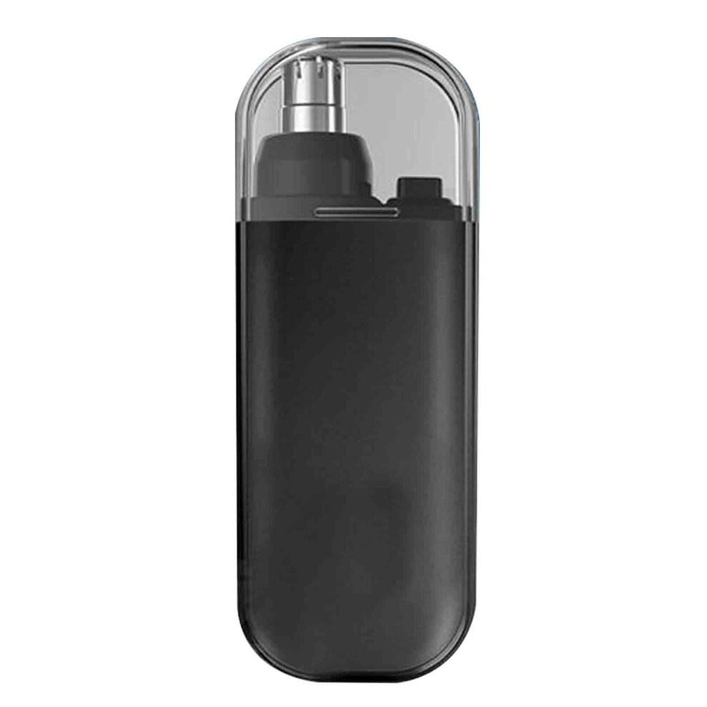 (Black) Black Portable Nose Hair Trimmer with Type-C Fast Charging