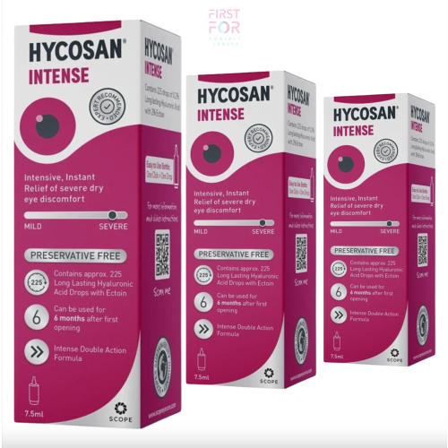 Hycosan Intense New Lubricating Eye Drops 7.5ml - Triple Pack