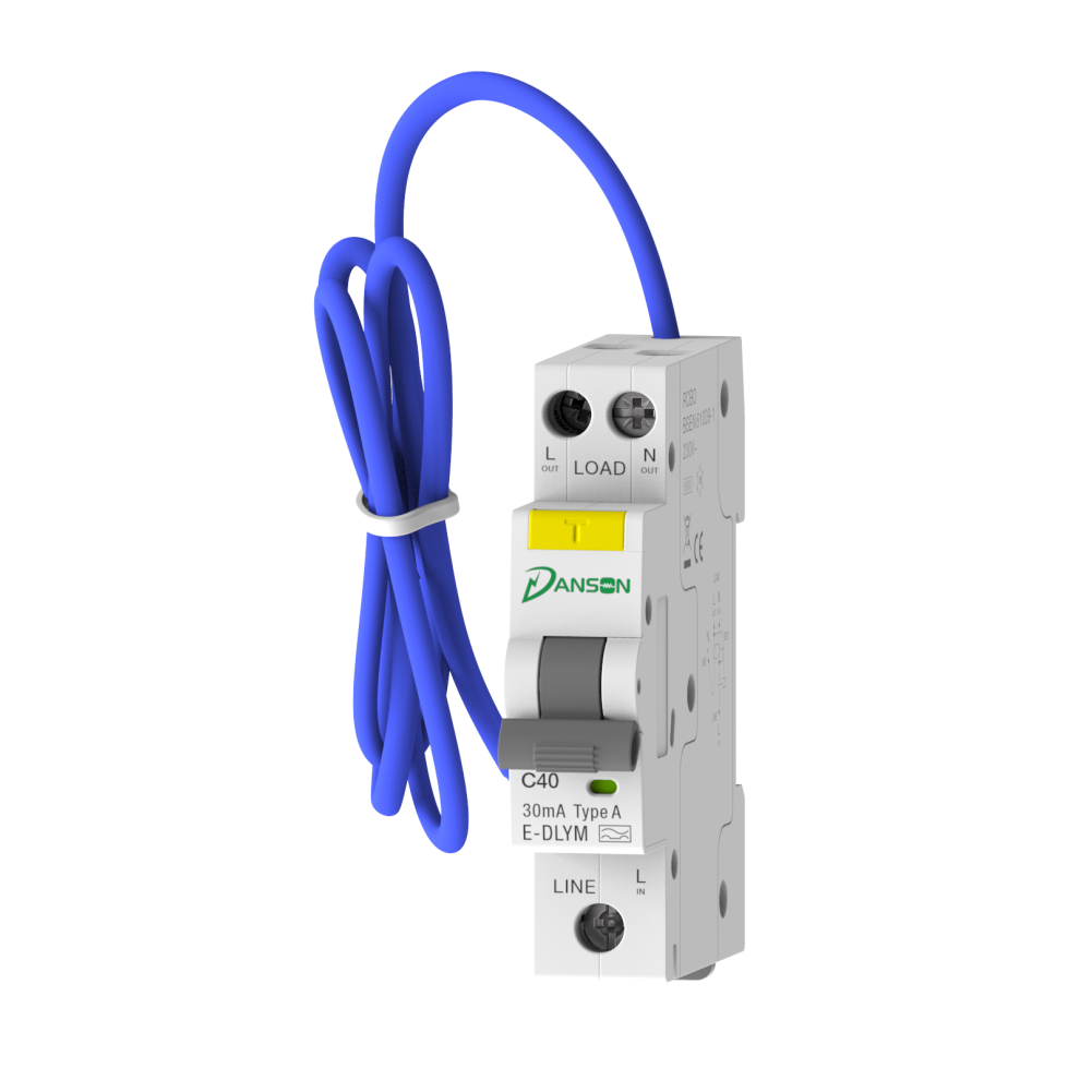 DANSON MINI RCBO 6kA S.P. SINGLE MODULE C-CURVE 40A 30mA 230V TYPE A