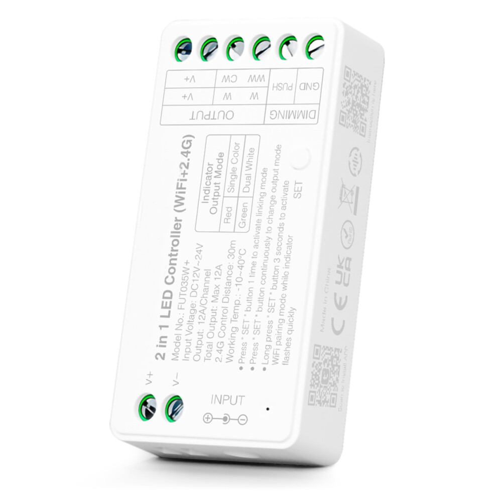 Quik Strip Versatile 2.4g RF & Wifi Connectivity Controller Compatible with Single Colour, CCT LEDs