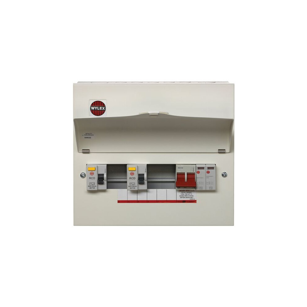 WYLEX 5 WAY HIGH INTEGRITY + TYPE 2 SURGE PROTECTION DEVICE METAL CONSUMER UNIT (18TH EDITION)