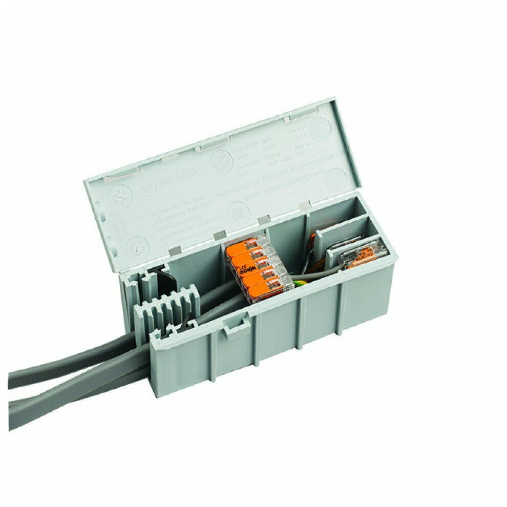 WAGOBOX Junction Box for 221 series connectors, 108X39X44mm (LXDXH) (CHOCBOX STYLE) 60413516