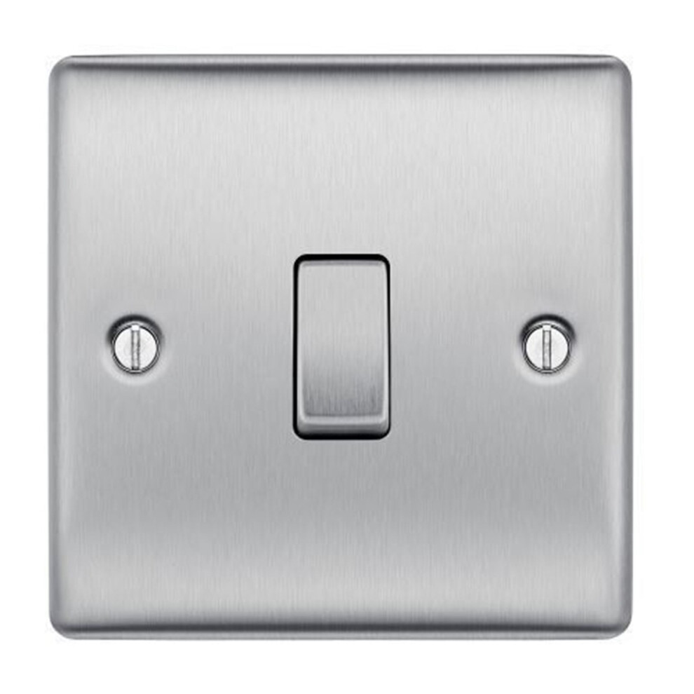 BG, NBS 1G 2W SWITCH, 10A 10AX PLATE SW, NBS12