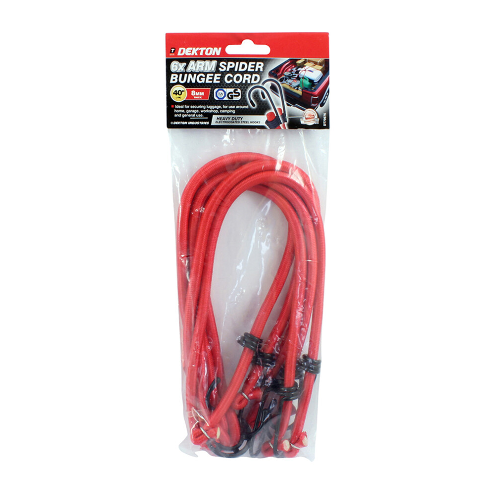 DEKTON 6 ARM 40'' X 8MM SPIDER HOOK BUNGEE COR, DT70676
