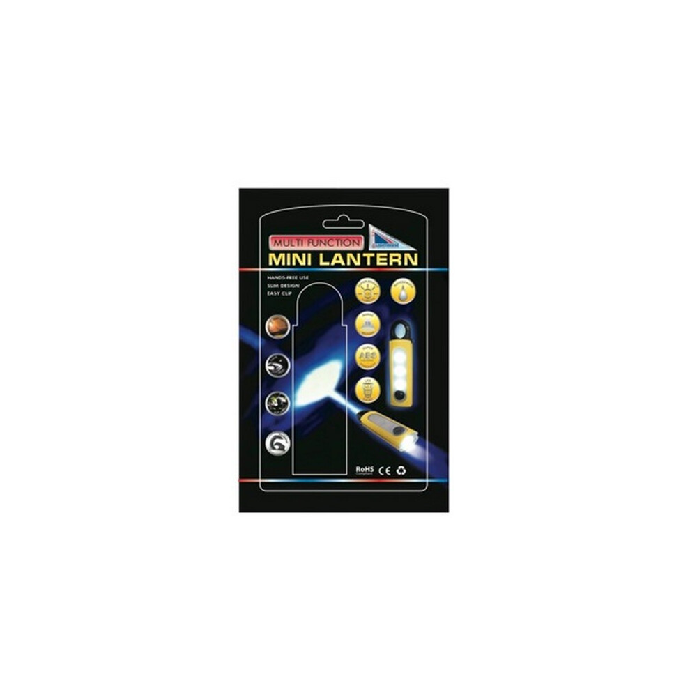 LIGHTHOUSE MULTI FUNCTION LED MINI LANTERN TORCH (REQUIRES 4 x AAA BATTERIES, NOT INCLUDED), YELLOW