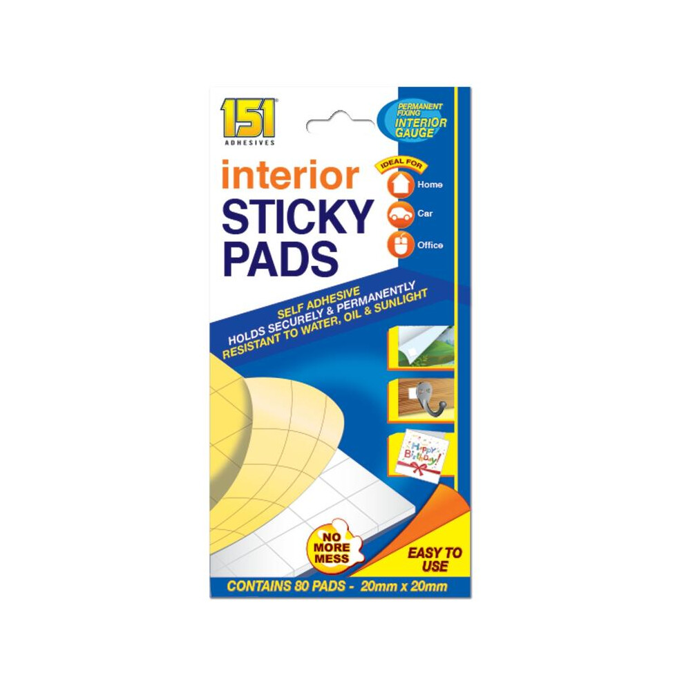 Interior Sticky Pads 80Pk 5050375026551