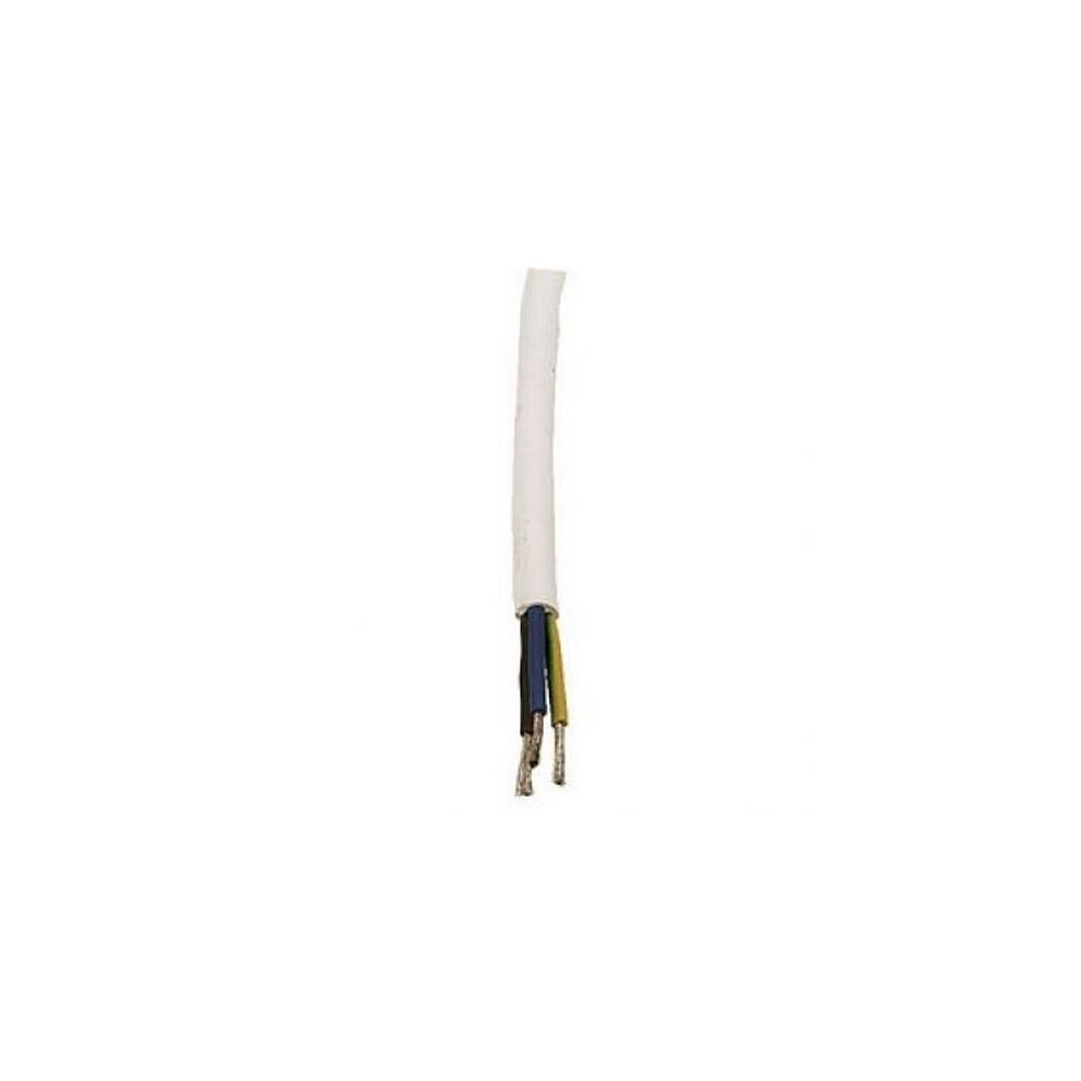 3183TQ 1.00mm_ White 3 Core Butyl Heat Resistant Flex, 14 Amps, 50m