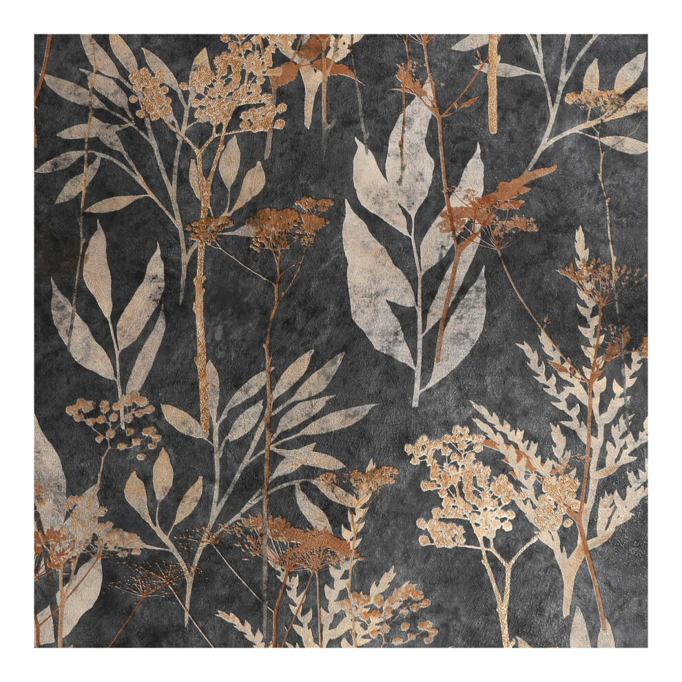 Superfresco Easy Solstice Black Gold Floral Wallpaper