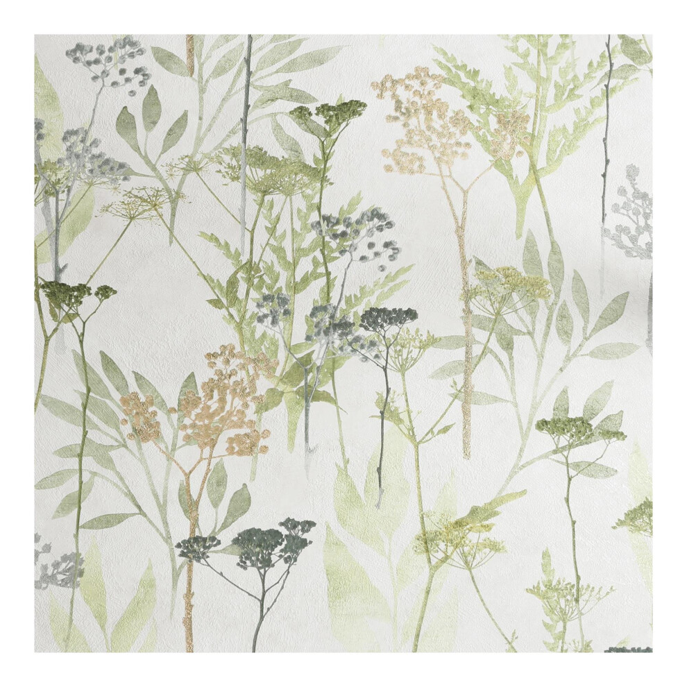 Superfresco Easy Solstice Sage Floral Wallpaper | Paste The Wall | Sage Floral | Eco-Friendly Green