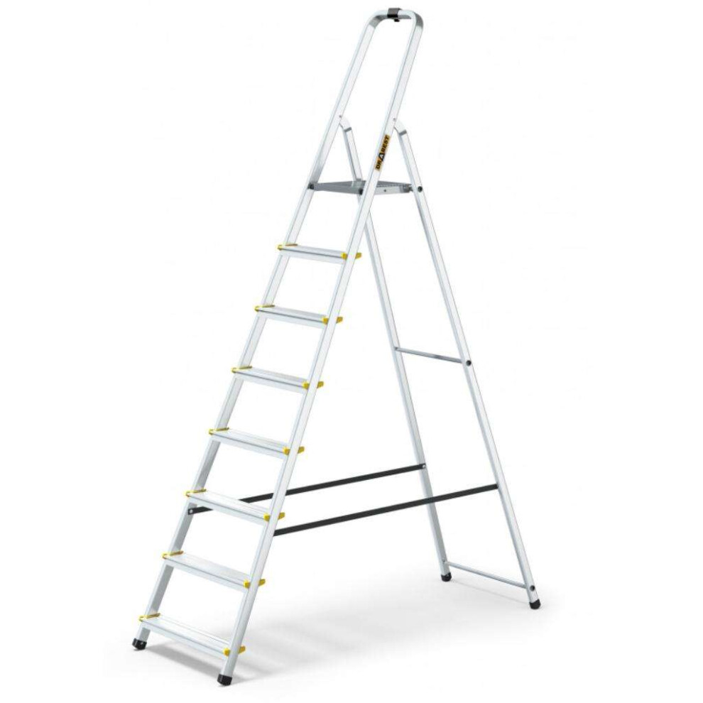 8 STEPS ALUMINIUM PROFESSIONAL LADDER, max 150kg