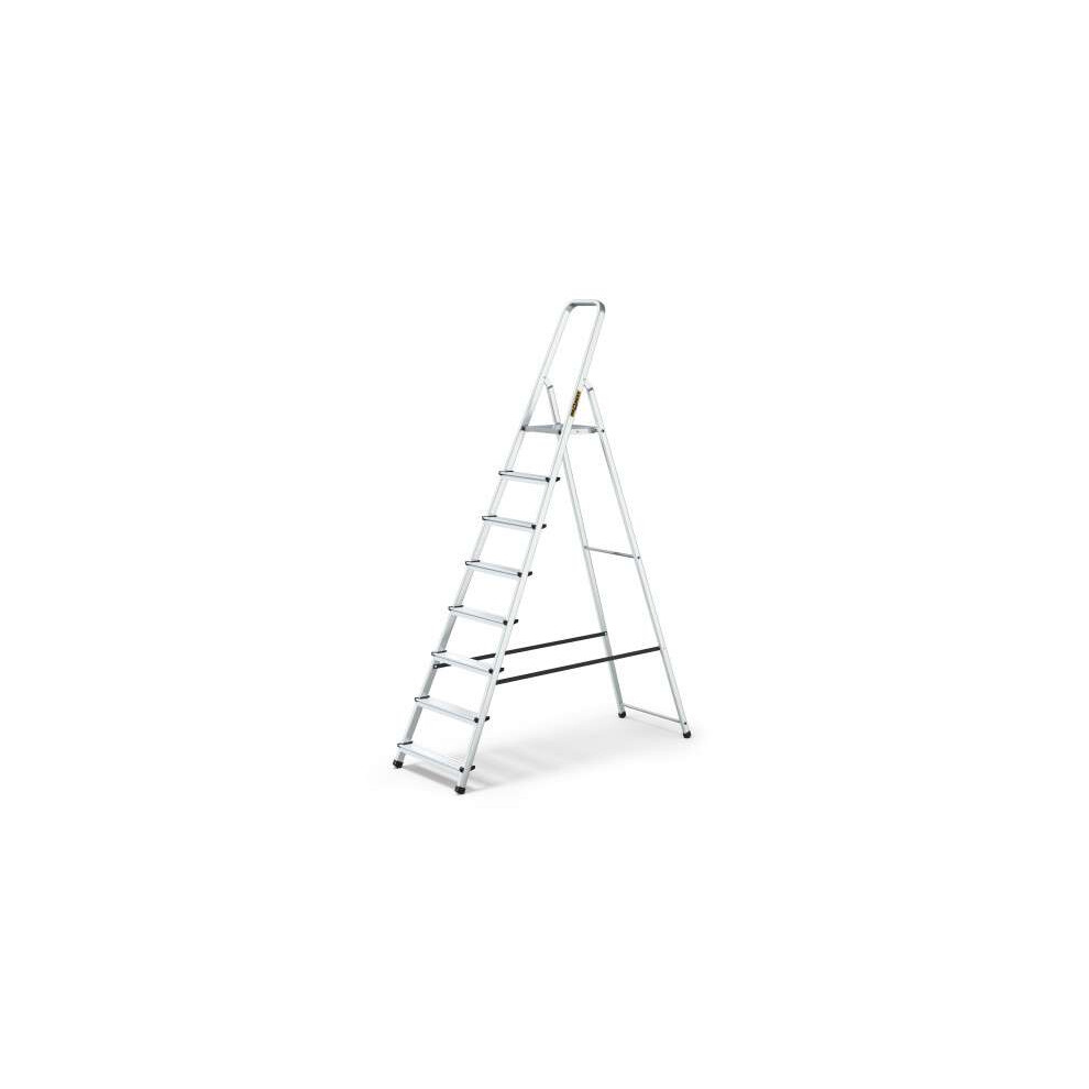 8 STEPS ALUMINIUM HOUSEHOLD LADDER, 125kg