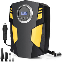 Digital Tyre Inflator,Tyre Inflator Portable Air Compressor Car Tyre Pump with 3 Nozzle