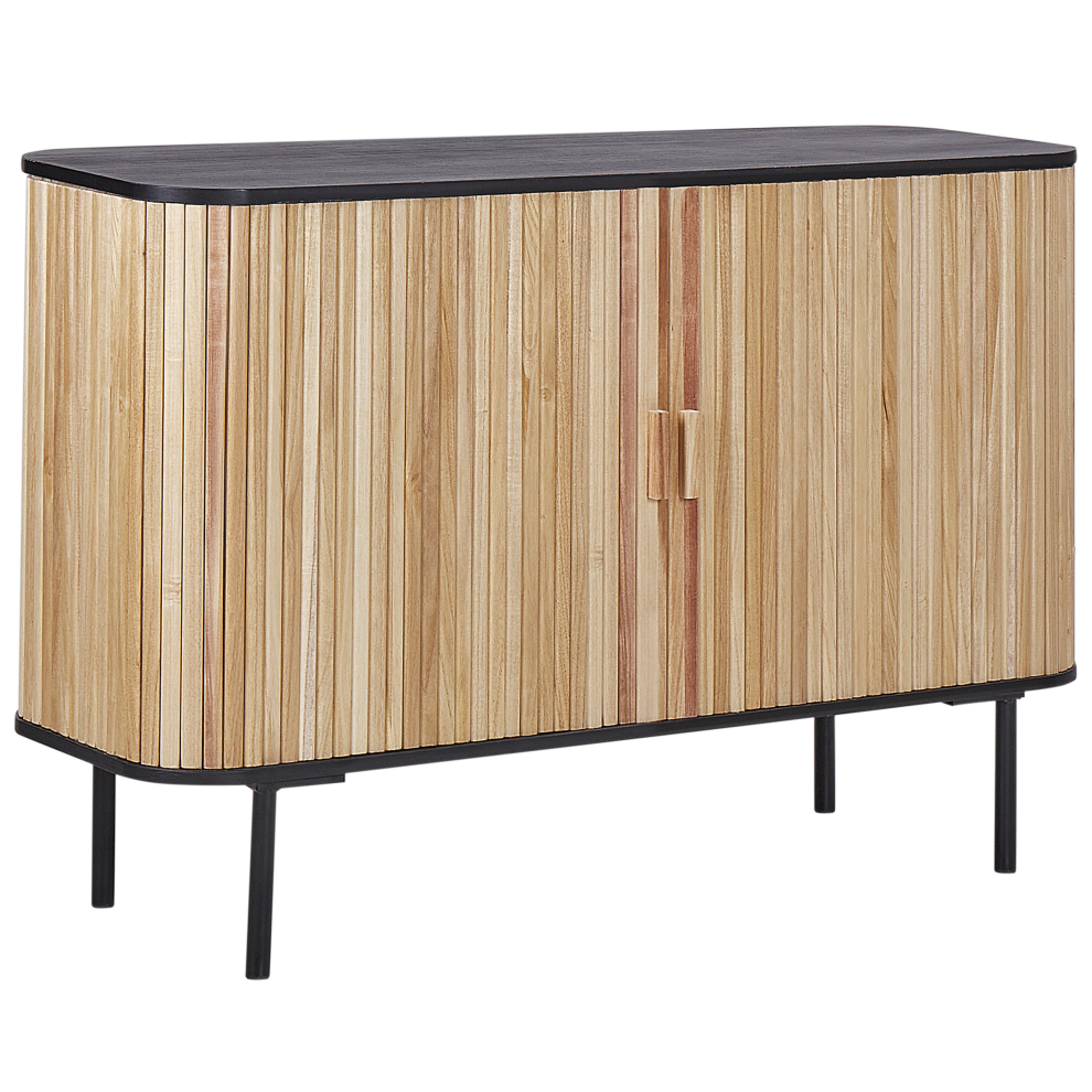 Cabinet LINDON Paulownia Wood Brown/ Black