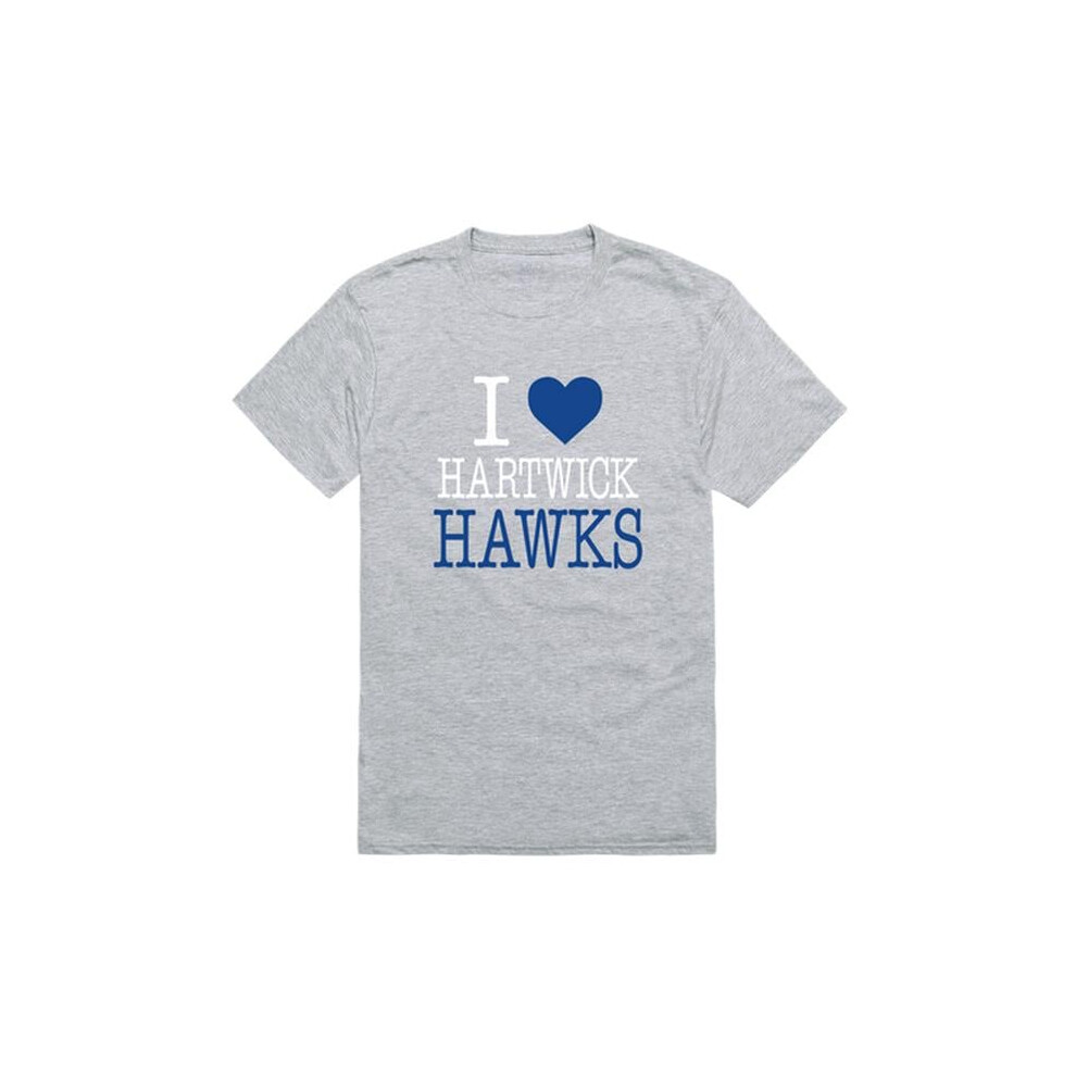W Republic 551-650-HGY-05 Hartwick College Hawks I Love T-Shirt, Heather Grey - 2XL-image-OPC-PFDKSTF-NEW
