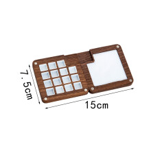 (Black Walnut B L) Empty Wooden Watercolor Palette Travel Portable Mini Acrylic Paint Box Square Tray Box Art Painting Supplie