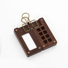 (Black Walnut B S) Empty Wooden Watercolor Palette Travel Portable Mini Acrylic Paint Box Square Tray Box Art Painting Supplie