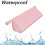 (pink) Waterproof PU Leather Double Layer Curling Iron Storage Bag 1