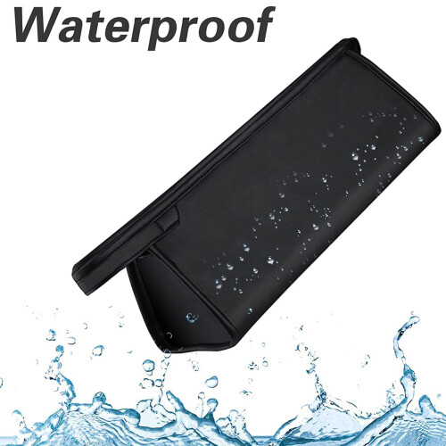 (black) Waterproof PU Leather Double Layer Curling Iron Storage Bag