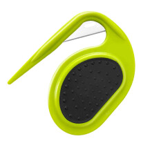 (Green) Pet Dematting Tool with Steel Blade, Anti-Slip Handle, Orange