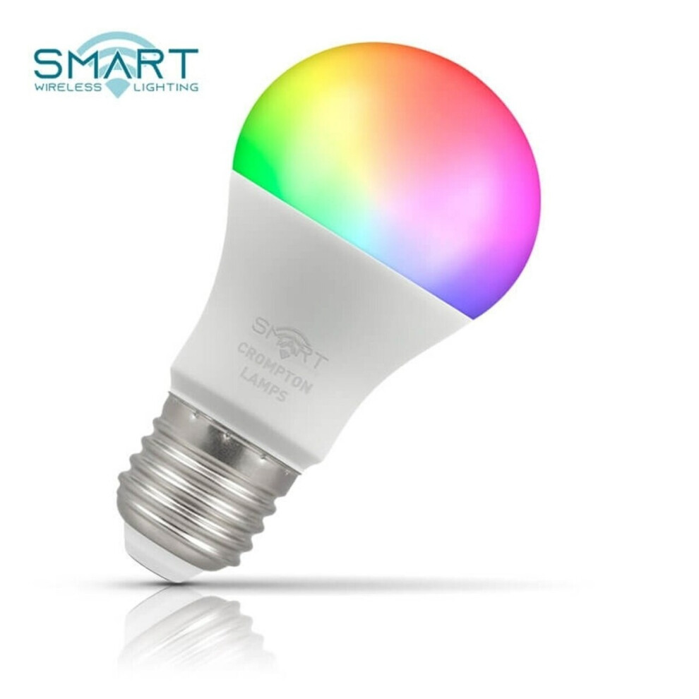 Homeflow Wi-Fi RGB + C/W Dimmable Smart Bulb, 2700K-6500K, 9W, Base: E27